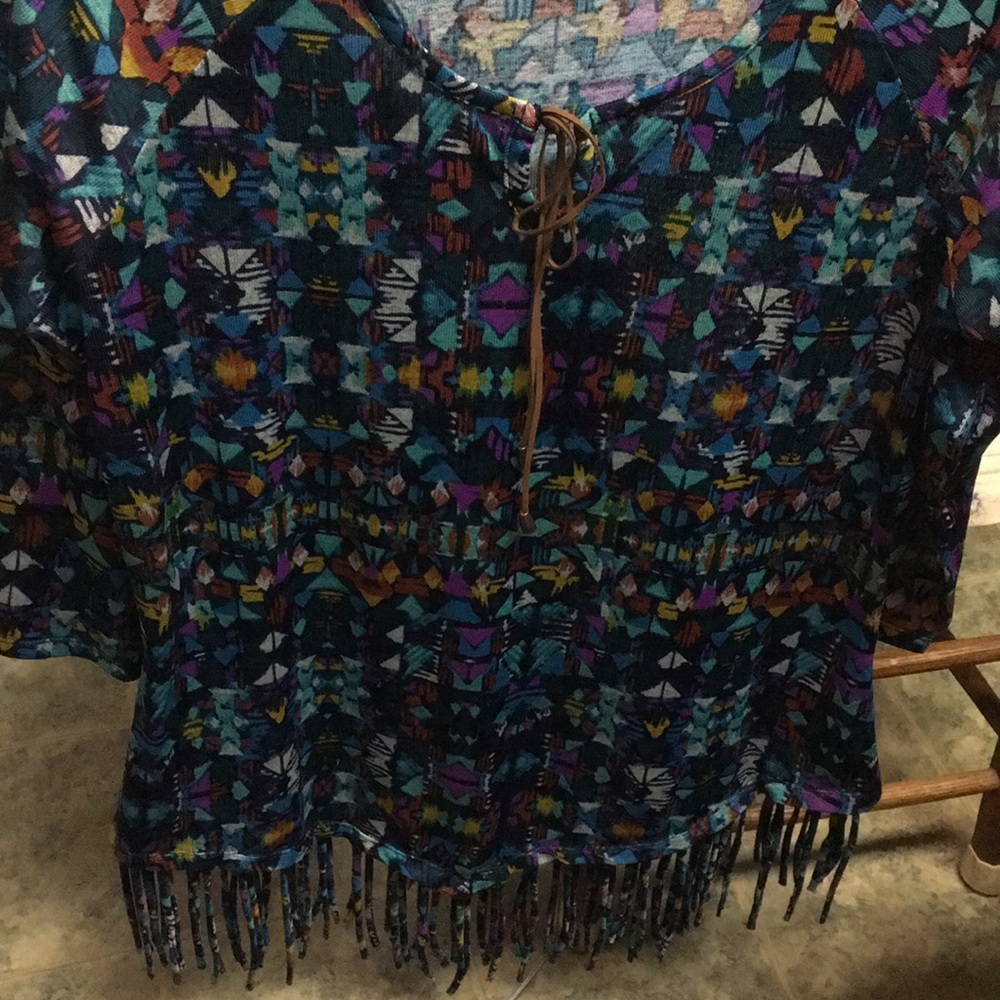 Hannah XL 3/4 sleeve with fringe